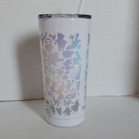 Zak! Disney 100 Years Stainless Steel Travel Tumbler Cup Rainbow Iridescent 19.5 - Picture 3 of 13